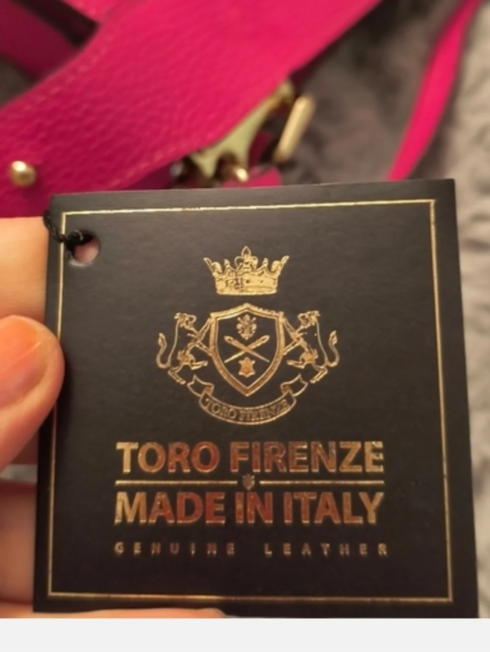 Toro Firenze Italian Double Compartment Leather Pink Bag